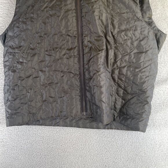 Scotch and Soda Puffer Vest Womens XL Brown Quilted Full Zip Floral Outwear - Picture 9 of 14